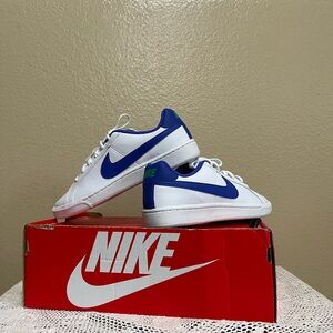 Nike White Sneakers with Blue Accents. Brand New.
